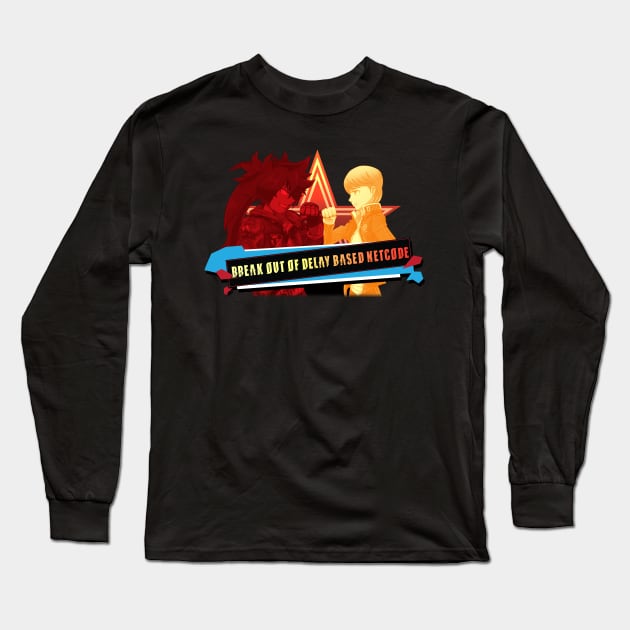 Break Out Of Delay Based Netcode! Red and Yellow Version Long Sleeve T-Shirt by Parrish_Broadnax@yahoo.com